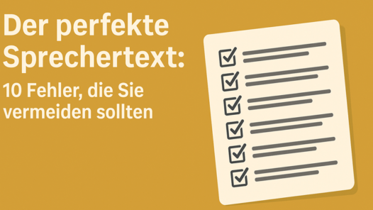 10 Fehler beim Schreiben Ihres Voice Over - So machen Sie es richtig